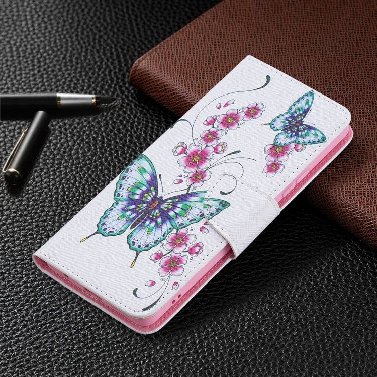 For Xiaomi Redmi Note 10 Pro Colored Drawing Pattern Horizontal Flip Leather Case with Holder & Card Slots & Wallet(Peach Blossom Butterfly) - Xiaomi Cases by buy2fix | Online Shopping UK | buy2fix
