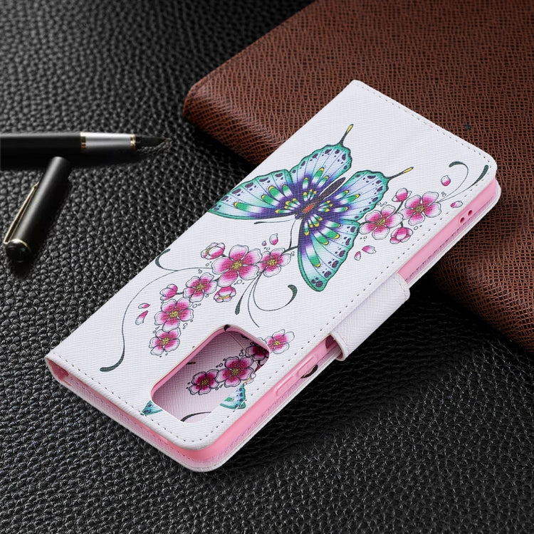 For Xiaomi Redmi Note 10 Pro Colored Drawing Pattern Horizontal Flip Leather Case with Holder & Card Slots & Wallet(Peach Blossom Butterfly) - Xiaomi Cases by buy2fix | Online Shopping UK | buy2fix