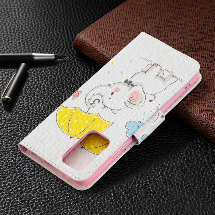 For Xiaomi Redmi Note 10 Pro Colored Drawing Pattern Horizontal Flip Leather Case with Holder & Card Slots & Wallet(Umbrella Elephant) by buy2fix