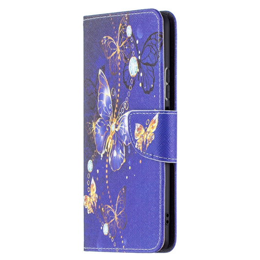 For Xiaomi Redmi Note 10 Pro Colored Drawing Pattern Horizontal Flip Leather Case with Holder & Card Slots & Wallet(Purple Butterfly) by buy2fix