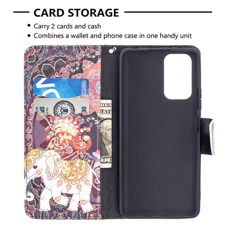 For Xiaomi Redmi Note 10 Pro Colored Drawing Pattern Horizontal Flip Leather Case with Holder & Card Slots & Wallet(Flowers Elephant) - Xiaomi Cases by buy2fix | Online Shopping UK | buy2fix