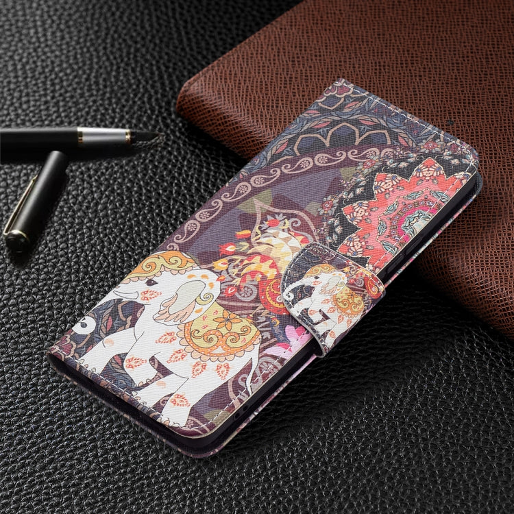 For Xiaomi Redmi Note 10 Pro Colored Drawing Pattern Horizontal Flip Leather Case with Holder & Card Slots & Wallet(Flowers Elephant) - Xiaomi Cases by buy2fix | Online Shopping UK | buy2fix