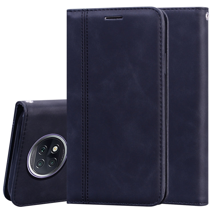 For Xiaomi Redmi Note 9T Frosted Business Magnetic Horizontal Flip PU Leather Case with Holder & Card Slot & Lanyard(Black) - Xiaomi Cases by buy2fix | Online Shopping UK | buy2fix