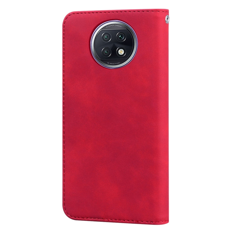 For Xiaomi Redmi Note 9T Frosted Business Magnetic Horizontal Flip PU Leather Case with Holder & Card Slot & Lanyard(Red) - Xiaomi Cases by buy2fix | Online Shopping UK | buy2fix