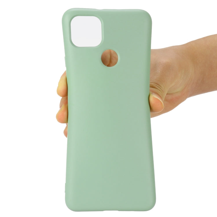For Google Pixel 5A Solid Color Liquid Silicone Dropproof Full Coverage Protective Case(Green) - Google Cases by buy2fix | Online Shopping UK | buy2fix