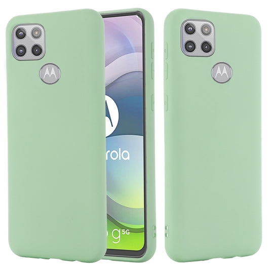 For Motorola Moto G 5G Solid Color Liquid Silicone Dropproof Full Coverage Protective Case(Green) by buy2fix