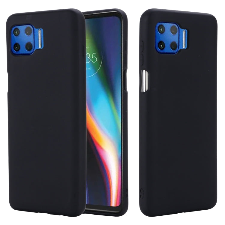 For Motorola Moto G 5G Plus Solid Color Liquid Silicone Dropproof Full Coverage Protective Case(Black) - Motorola Cases by buy2fix | Online Shopping UK | buy2fix