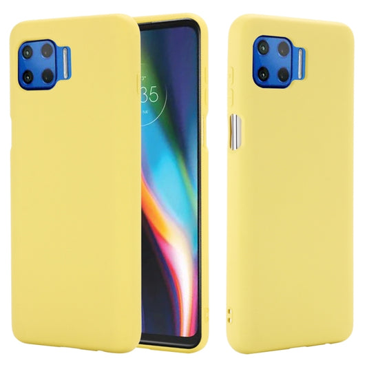 For Motorola Moto G 5G Plus Solid Color Liquid Silicone Dropproof Full Coverage Protective Case(Yellow) by buy2fix