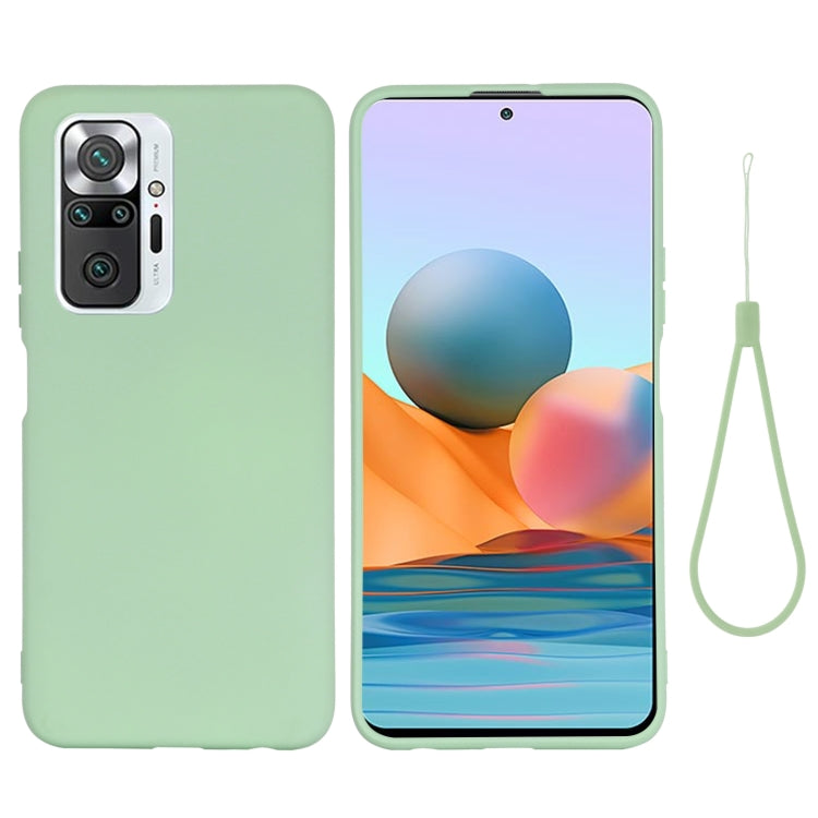 For Xiaomi Redmi Note 10 Pro Max Solid Color Liquid Silicone Dropproof Full Coverage Protective Case(Green) - Xiaomi Cases by buy2fix | Online Shopping UK | buy2fix