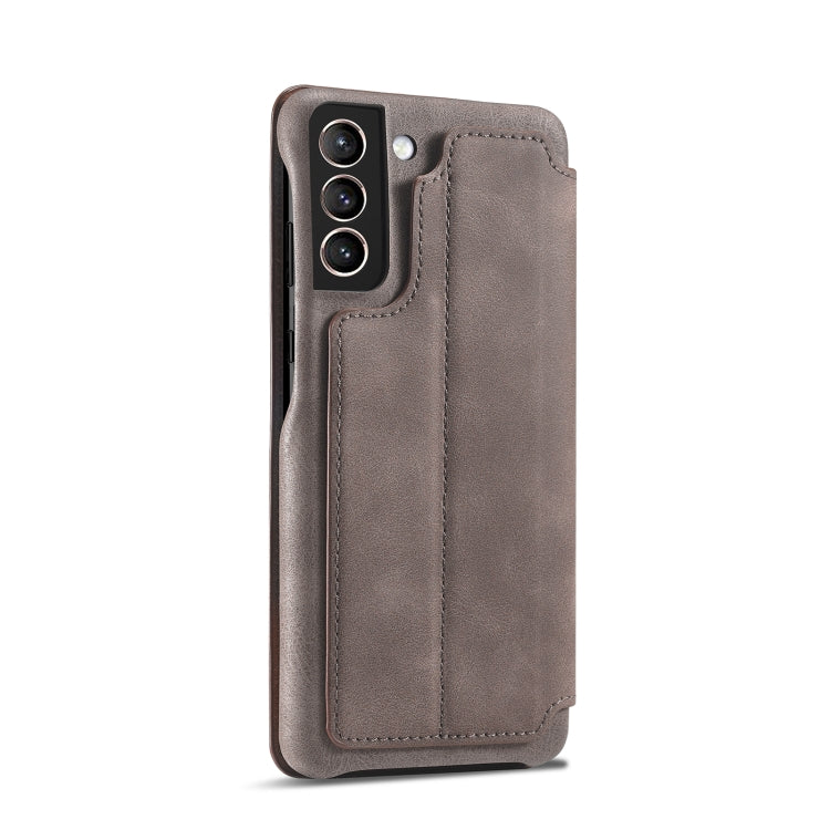 For Samsung Galaxy S21 FE LC.IMEEKE Hon Ancient Series Horizontal Flip Leather Case with Holder & Card Slot(Coffee) - Galaxy Phone Cases by LC.IMEEKE | Online Shopping UK | buy2fix