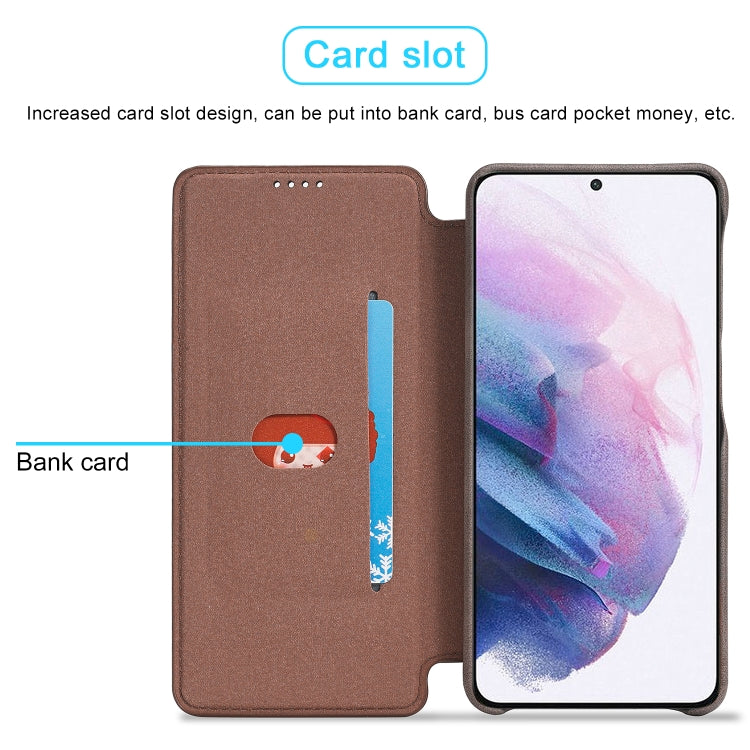 For Samsung Galaxy S21 FE LC.IMEEKE Hon Ancient Series Horizontal Flip Leather Case with Holder & Card Slot(Coffee) - Galaxy Phone Cases by LC.IMEEKE | Online Shopping UK | buy2fix