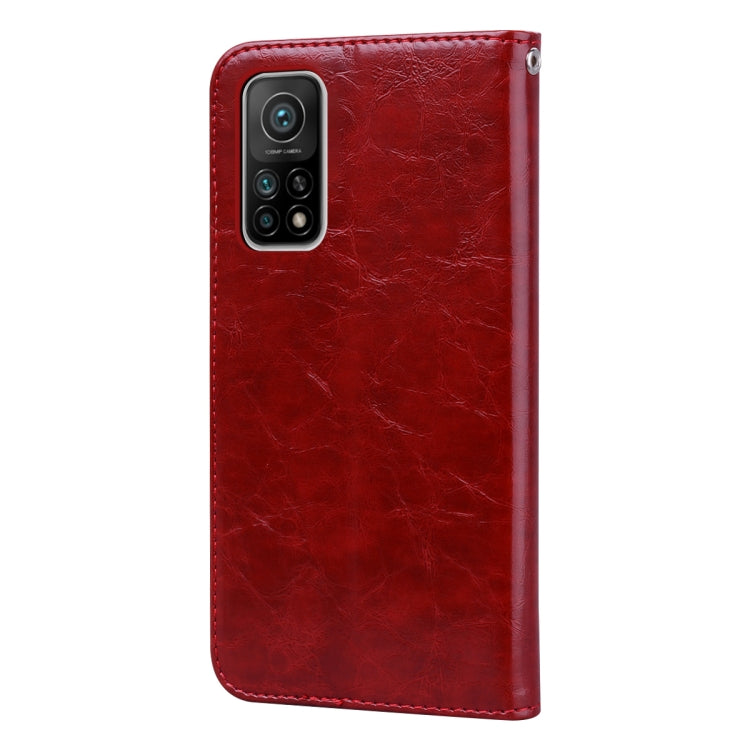 For Xiaomi Mi 10T Pro 5G Business Style Oil Wax Texture Horizontal Flip Leather Case with Holder & Card Slots & Wallet(Red) - Xiaomi Cases by buy2fix | Online Shopping UK | buy2fix