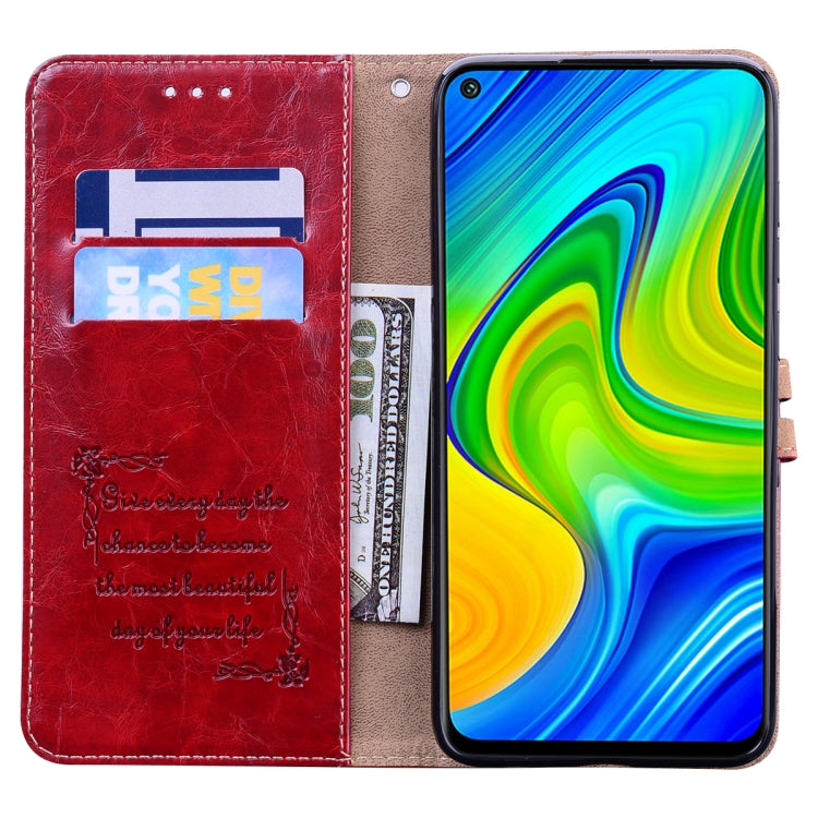 For Xiaomi Mi 10T Pro 5G Business Style Oil Wax Texture Horizontal Flip Leather Case with Holder & Card Slots & Wallet(Red) - Xiaomi Cases by buy2fix | Online Shopping UK | buy2fix