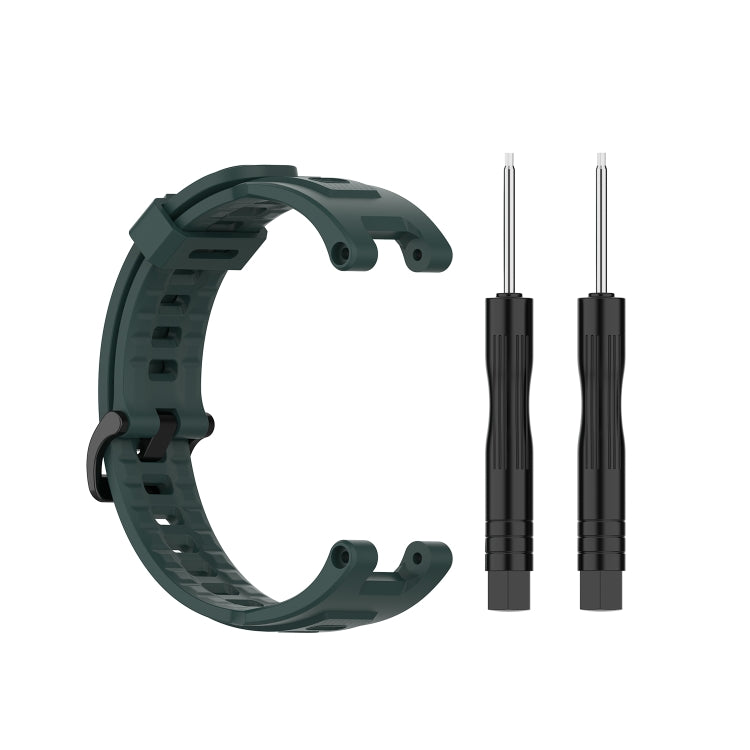 For Amazfit T-Rex Pro / Amazfit T-Rex Silicone Watch Band with Dismantling Tools, One Size(Olive Green) - Watch Bands by buy2fix | Online Shopping UK | buy2fix
