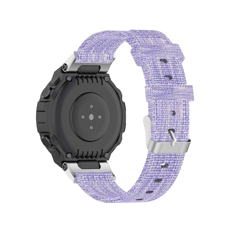 For Amazfit T-Rex Pro / Amazfit T-Rex Nylon Canvas Watch Band with Dismantling Tools, One Size(Purple) - Watch Bands by buy2fix | Online Shopping UK | buy2fix