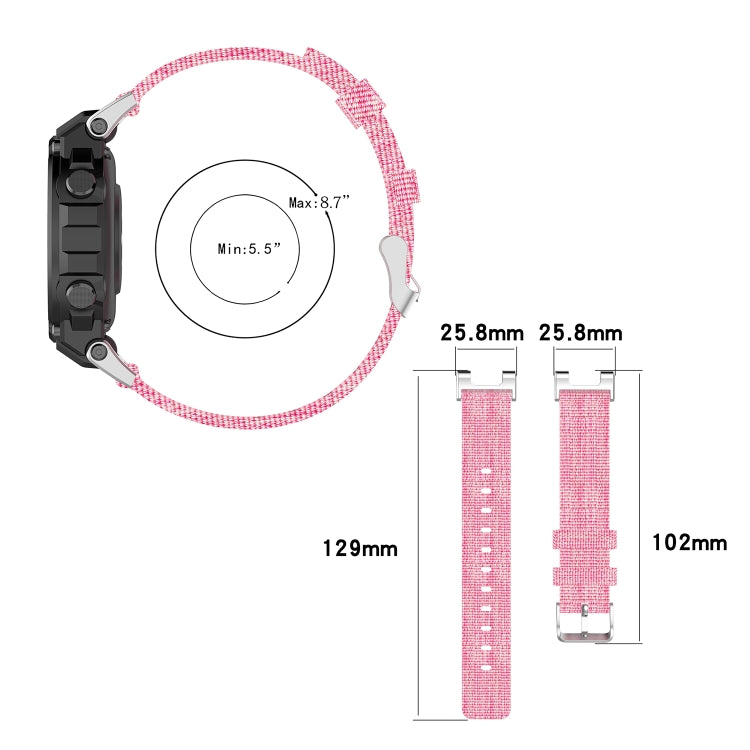 For Amazfit T-Rex Pro / Amazfit T-Rex Nylon Canvas Watch Band with Dismantling Tools, One Size(Baby Blue) - Watch Bands by buy2fix | Online Shopping UK | buy2fix