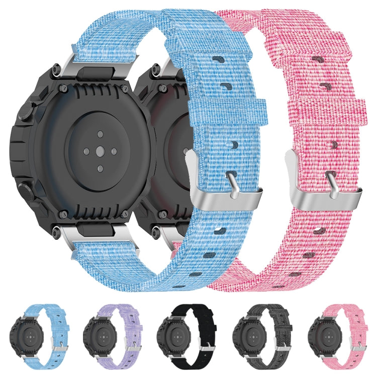 For Amazfit T-Rex Pro / Amazfit T-Rex Nylon Canvas Watch Band with Dismantling Tools, One Size(Purple) - Watch Bands by buy2fix | Online Shopping UK | buy2fix