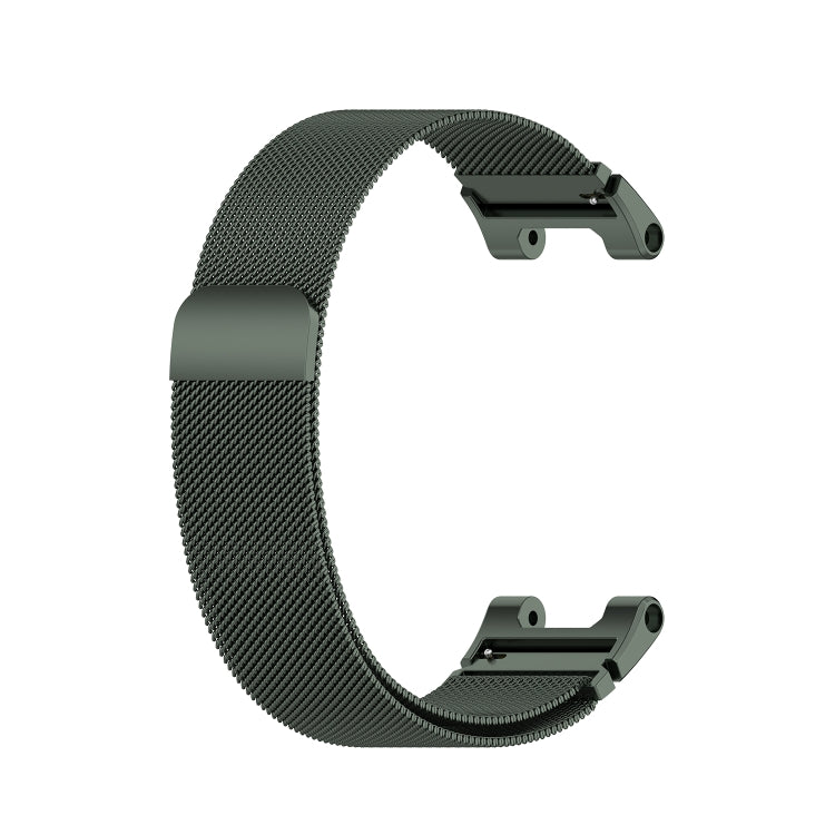 For Amazfit T-Rex Pro / Amazfit T-Rex Milanese Magnetic Metal Watch Band(Olive Green) - Watch Bands by buy2fix | Online Shopping UK | buy2fix