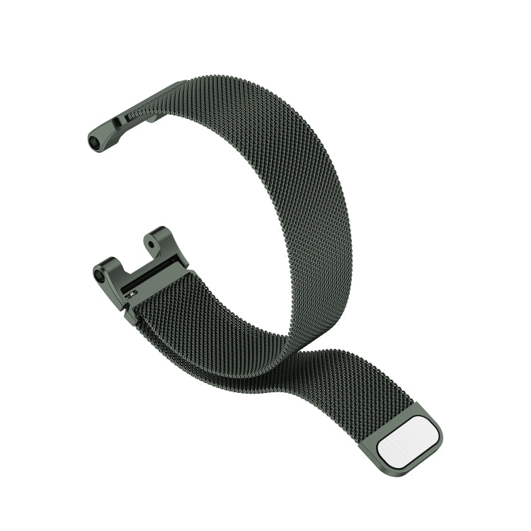 For Amazfit T-Rex Pro / Amazfit T-Rex Milanese Magnetic Metal Watch Band(Olive Green) - Watch Bands by buy2fix | Online Shopping UK | buy2fix