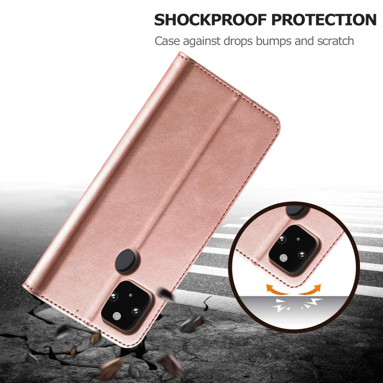 For OPPO Realme C21 / C20 LC.IMEEKE Calf Texture Horizontal Flip Leather Case, with Holder & Card Slots & Wallet(Rose Gold) by LC.IMEEKE