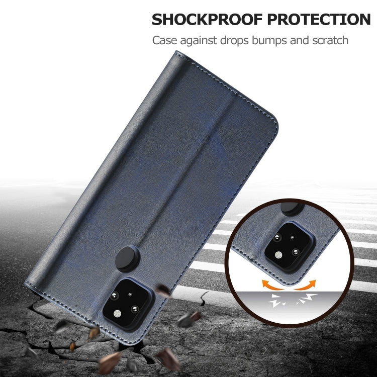 For OPPO Realme C21 / C20 LC.IMEEKE Calf Texture Horizontal Flip Leather Case, with Holder & Card Slots & Wallet(Blue) by LC.IMEEKE