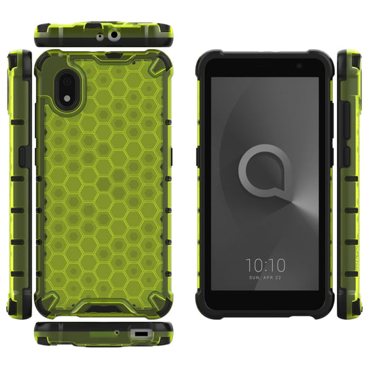 For Alcatel 1B (2020) Shockproof Honeycomb PC + TPU Case(Green) by buy2fix