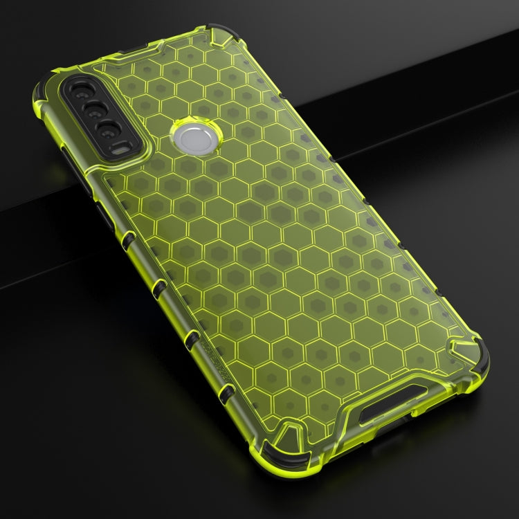 For Alcatel 1S (2020) Shockproof Honeycomb PC + TPU Case(Green) by buy2fix