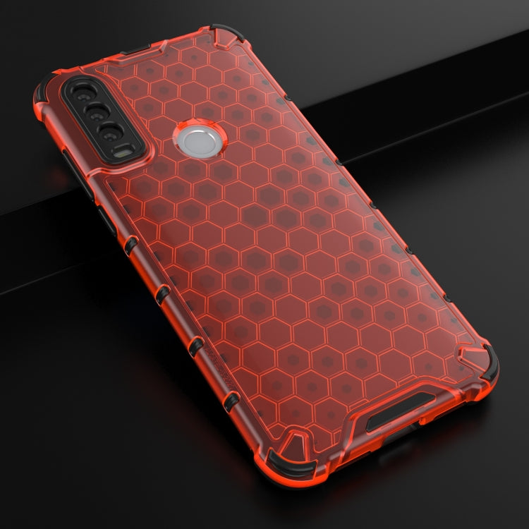 For Alcatel 1S (2020) Shockproof Honeycomb PC + TPU Case(Red) - Alcatel Cases by buy2fix | Online Shopping UK | buy2fix