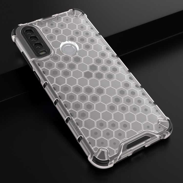 For Alcatel 1S (2020) Shockproof Honeycomb PC + TPU Case(White) by buy2fix