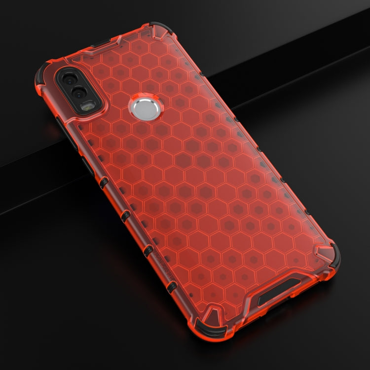 For Alcatel 1V (2020) Shockproof Honeycomb PC + TPU Case(Red) by buy2fix