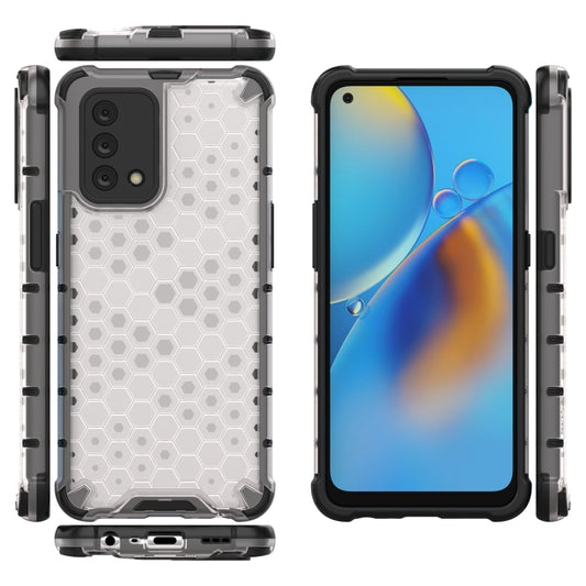 For OPPO A74 4G Shockproof Honeycomb PC + TPU Case(White) by buy2fix