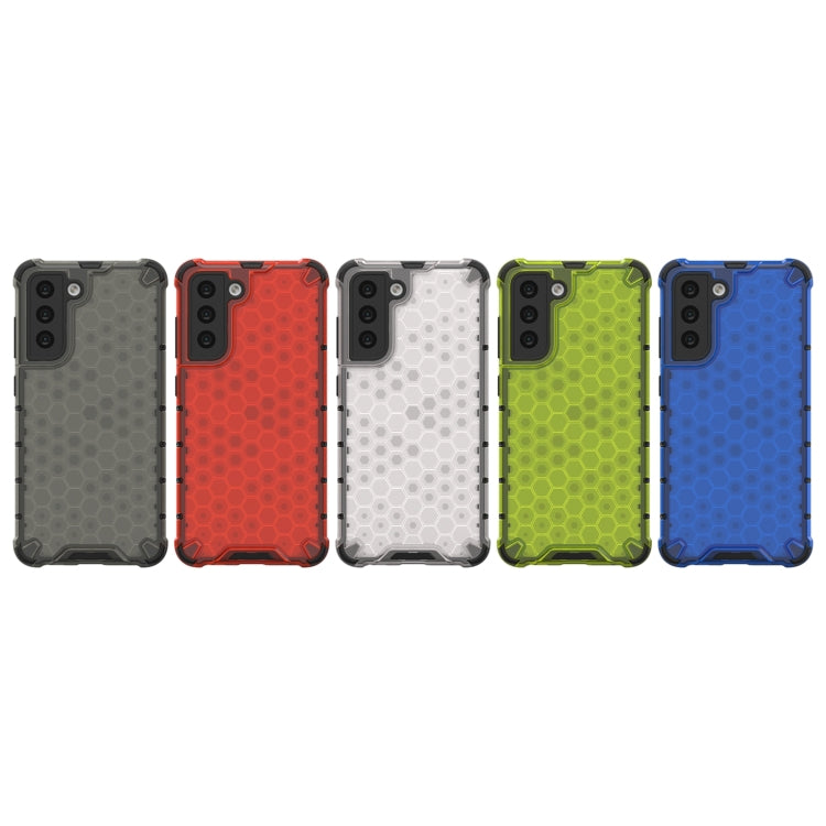 For Samsung Galaxy S21 FE Shockproof Honeycomb PC + TPU Case(Blue) - Galaxy Phone Cases by buy2fix | Online Shopping UK | buy2fix