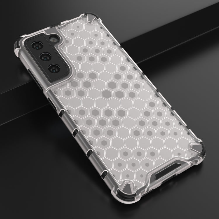 For Samsung Galaxy S21 FE Shockproof Honeycomb PC + TPU Case(White) by buy2fix