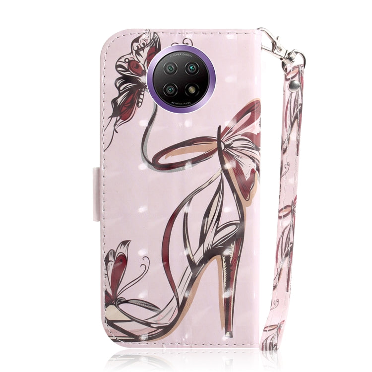 For Xiaomi Redmi Note 9T / 9 5G 3D Painted Pattern Magnetic Attraction Horizontal Flip Leather Case with Holder & Card Slot & Wallet & Lanyard(Butterfly High Heels) - Xiaomi Cases by buy2fix | Online Shopping UK | buy2fix