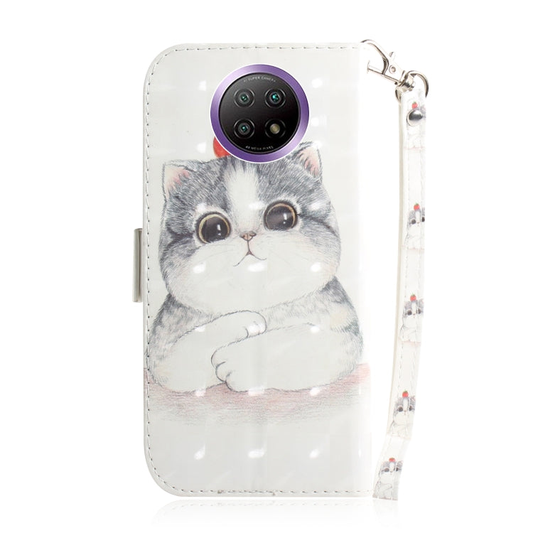 For Xiaomi Redmi Note 9T / 9 5G 3D Painted Pattern Magnetic Attraction Horizontal Flip Leather Case with Holder & Card Slot & Wallet & Lanyard(Cute Cat) - Xiaomi Cases by buy2fix | Online Shopping UK | buy2fix