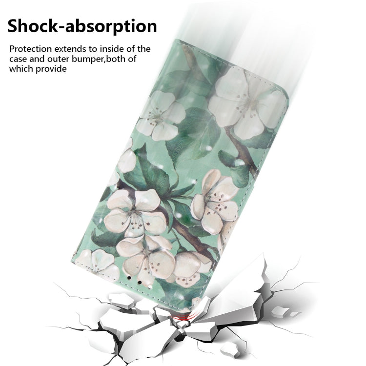 For Xiaomi Redmi Note 9T / 9 5G 3D Painted Pattern Magnetic Attraction Horizontal Flip Leather Case with Holder & Card Slot & Wallet & Lanyard(Watercolor Flowers) by buy2fix