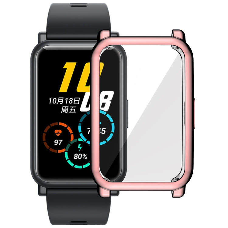 For Honor Watch ES Full Coverage TPU Electroplating Protective Case(Pink) - Watch Case by buy2fix | Online Shopping UK | buy2fix