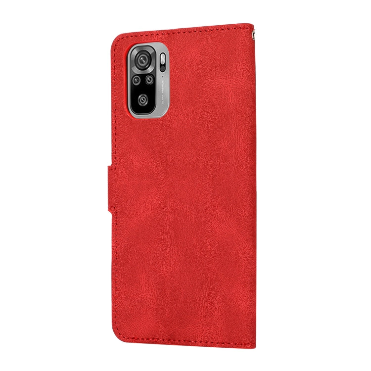For Xiaomi Redmi Note 10 Fantasy Classic Skin-feel Calfskin Texture Magnetic Buckle Horizontal Flip PU Leather Case with Holder & Card Slot & Wallet(Red) - Xiaomi Cases by buy2fix | Online Shopping UK | buy2fix