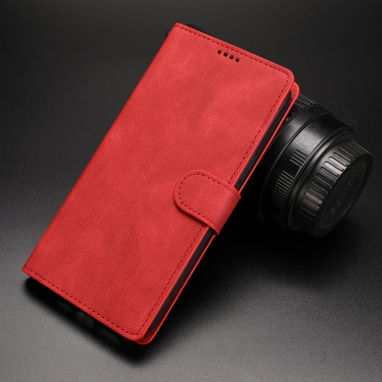 For Xiaomi Redmi Note 10 Fantasy Classic Skin-feel Calfskin Texture Magnetic Buckle Horizontal Flip PU Leather Case with Holder & Card Slot & Wallet(Red) - Xiaomi Cases by buy2fix | Online Shopping UK | buy2fix