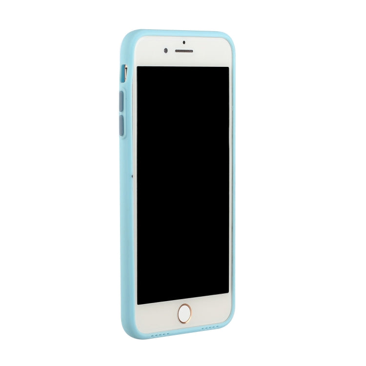 Card Slot Design Shockproof TPU Protective Case For iPhone 8 Plus & 7 Plus(Sky Blue) - More iPhone Cases by buy2fix | Online Shopping UK | buy2fix