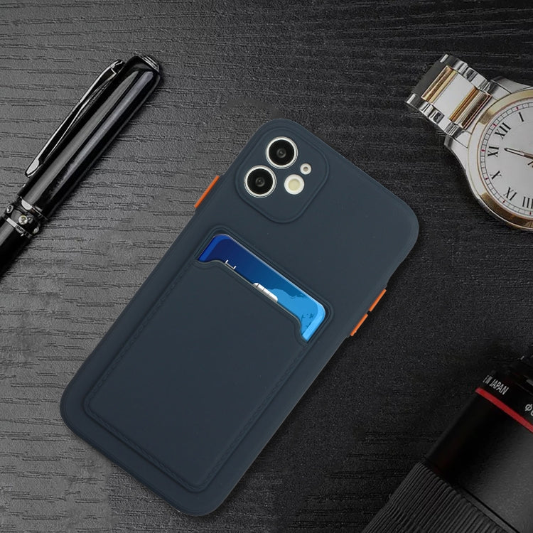 Card Slot Design Shockproof TPU Protective Case For iPhone 11(Dark Blue) - iPhone 11 Cases by buy2fix | Online Shopping UK | buy2fix