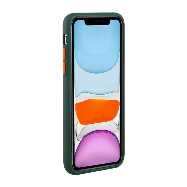 Card Slot Design Shockproof TPU Protective Case For iPhone 11(Dark Green) - iPhone 11 Cases by buy2fix | Online Shopping UK | buy2fix