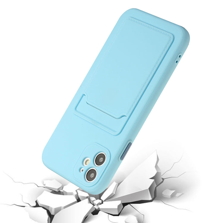 Card Slot Design Shockproof TPU Protective Case For iPhone 11(Sky Blue) - iPhone 11 Cases by buy2fix | Online Shopping UK | buy2fix