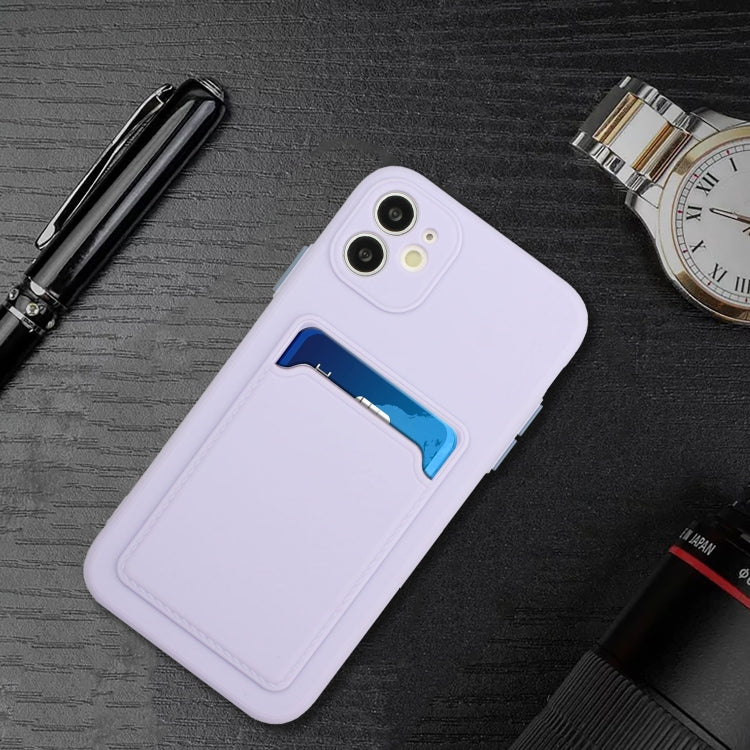 Card Slot Design Shockproof TPU Protective Case For iPhone 11(Purple) - iPhone 11 Cases by buy2fix | Online Shopping UK | buy2fix