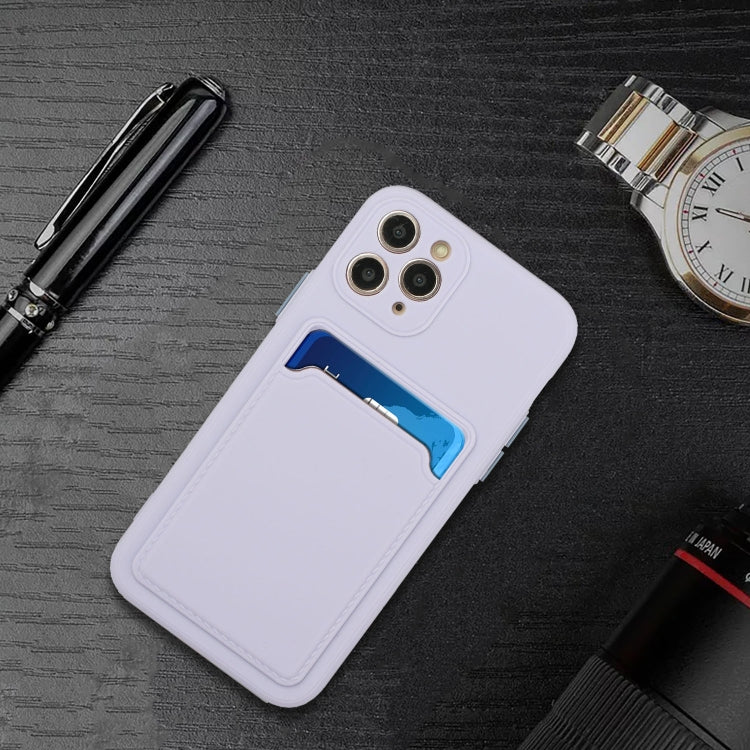 Card Slot Design Shockproof TPU Protective Case For iPhone 11 Pro(Purple) - iPhone 11 Pro Cases by buy2fix | Online Shopping UK | buy2fix
