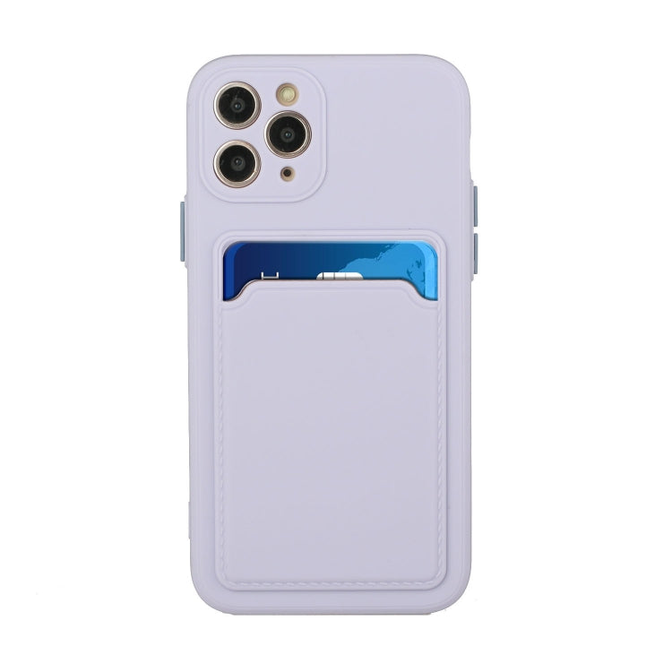 Card Slot Design Shockproof TPU Protective Case For iPhone 11 Pro Max(Purple) - iPhone 11 Pro Max Cases by buy2fix | Online Shopping UK | buy2fix