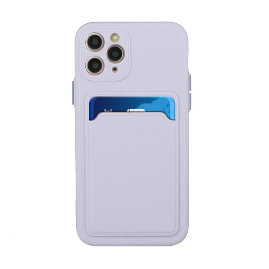 Card Slot Design Shockproof TPU Protective Case For iPhone 11 Pro Max(Purple) by buy2fix