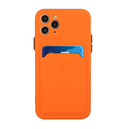 Card Slot Design Shockproof TPU Protective Case For iPhone 11 Pro Max(Orange) by buy2fix