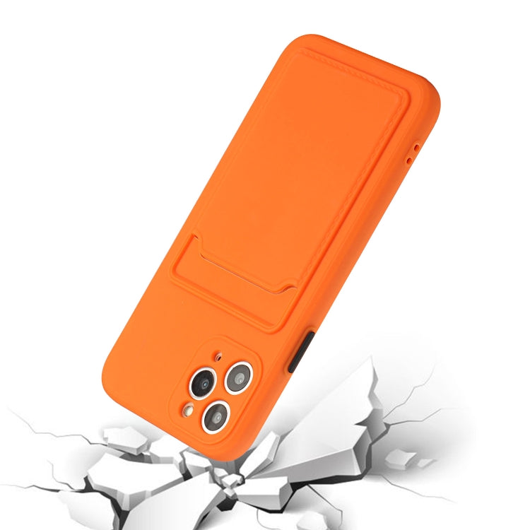 Card Slot Design Shockproof TPU Protective Case For iPhone 11 Pro Max(Orange) - iPhone 11 Pro Max Cases by buy2fix | Online Shopping UK | buy2fix