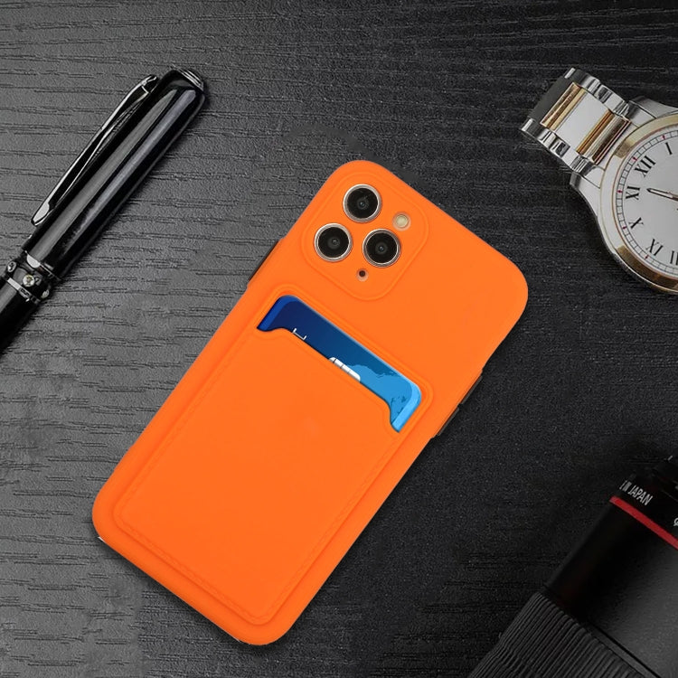 Card Slot Design Shockproof TPU Protective Case For iPhone 11 Pro Max(Orange) - iPhone 11 Pro Max Cases by buy2fix | Online Shopping UK | buy2fix